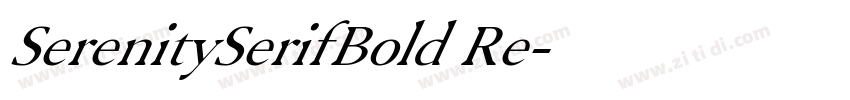 SerenitySerifBold Re字体转换